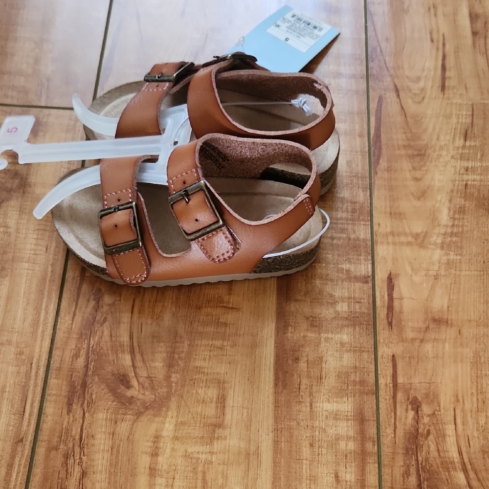 Cat & Jack Brown Sandals with Adjustable Buckles - Picture 4 of 4